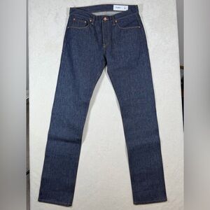 NWOT Jack Donnelly Made in USA 33W 34L Indigo Button Fly Selvedge Denim Jeans